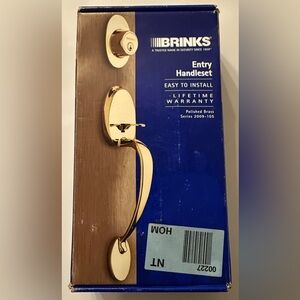 Brinks Polished Brass Entry Handleset, Series 2009-105